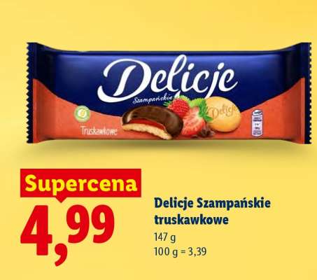 Delicje Szampańskie truskawkowe