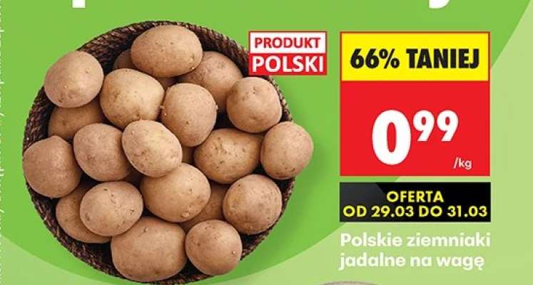 Polskie ziemniaki jadalne na wage