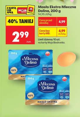 Masło Ekstra Mleczna Dolina 200 g