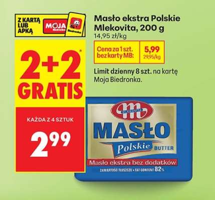 Masło Ekstra Polskie Mlekovita , 200 g