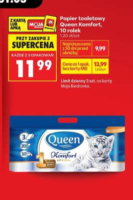 Papier toaletowy Queen Komfort 10 rolek