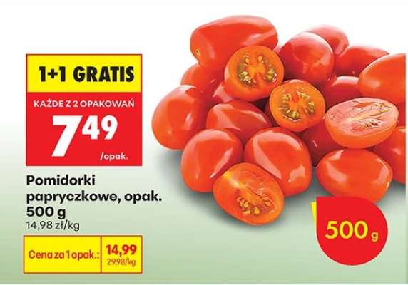 Pomidorki papryczkowe opak 500 g