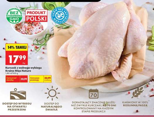 Kurczak z wolnego wybiegu Kraina Mięs Nature