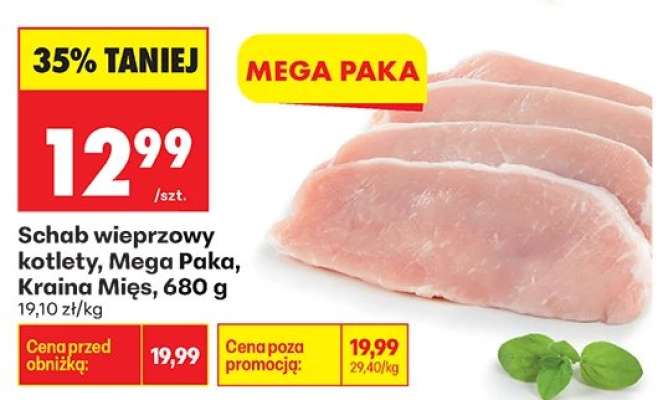 Schab wieprzowy kotlety, Mega Paka, Kraina Mięs, 680 g
