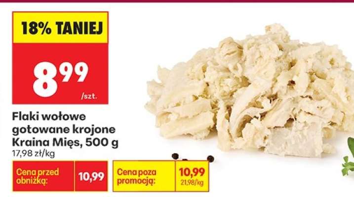 Flaki wołowe gotowane krojone Kraina Mies 500 g