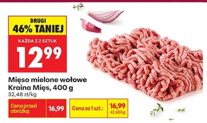 Mięso mielone wołowe Kraina Mięs , 400 g