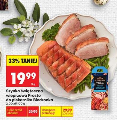 Szynka świąteczna wieprzowa Prosto do piekarnika Biedronka