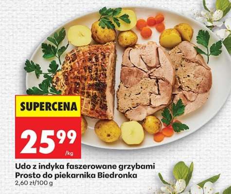 Udo z indyka faszerowane grzybami Prosto do piekarnika Biedronka