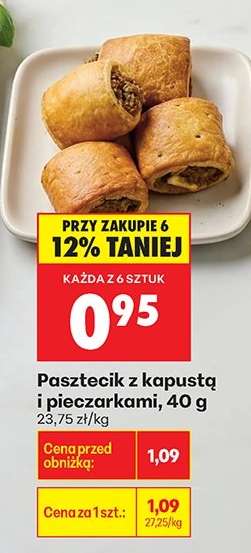 Pasztecik z kapustą i pieczarkami , 40 g