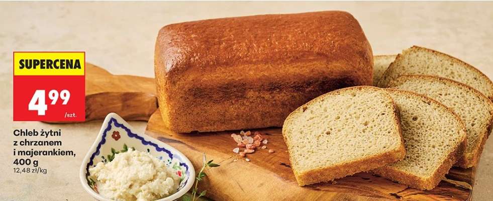 Chleb żytni z chrzanem i majerankiem, 400 g