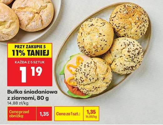 bułka sniadaniowa z ziarnami , 80 g