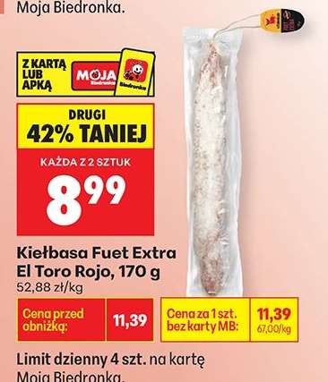 Kiełbasa Fuet Extra El Toro Rojo, 170 g