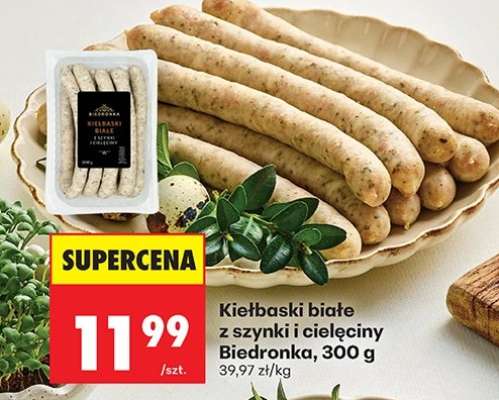 Kiełbaski białe z szynki i cielęciny Biedronka, 300 g