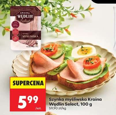 Szynka myśliwska Kraina Wędlin Select, 100 g