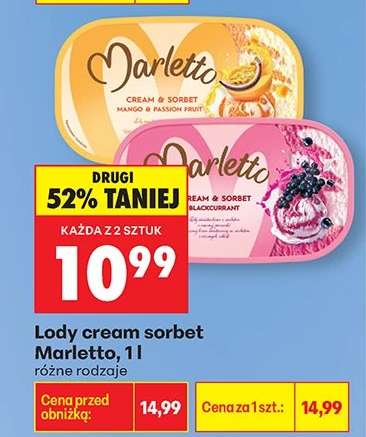 Lody cream&sorbet Marletto, 1l