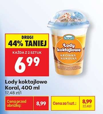Lody koktajlowe Koral, 400 ml