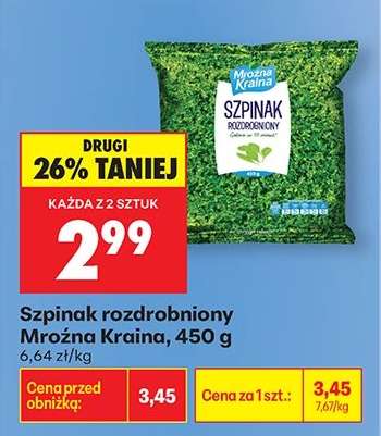 Szpinak rozdrobniony Mroźna Kraina 450 g