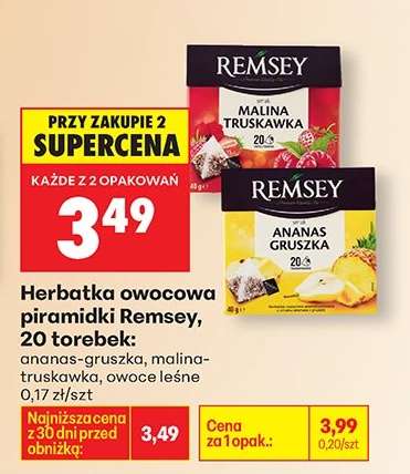 Herbatka owocowa piramidki Remsey 20 torebek