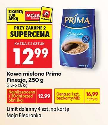 KAWA MIELONA PRIMA FINEZJA 250 G
