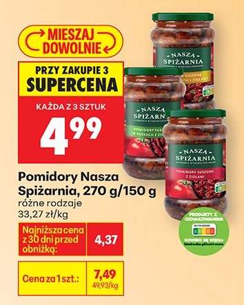 Pomidory Nasza Spiżarnia, 270 g/150 g
