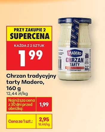 Chrzan tradycyjny tarty Madero, 160 g