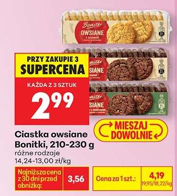 Ciastka owsiane Bonitki, 210-230 g