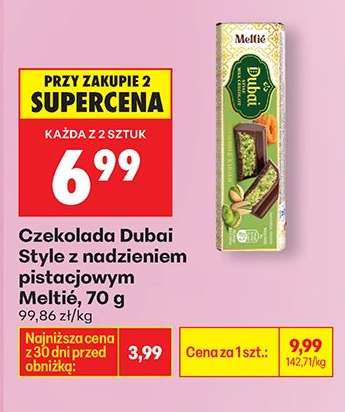 Czekolada Dubai Style z nadzieniem pistacjowym Meltie, 70 g