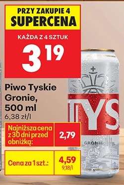 Piwo Tyskie Gronie, 500 ml