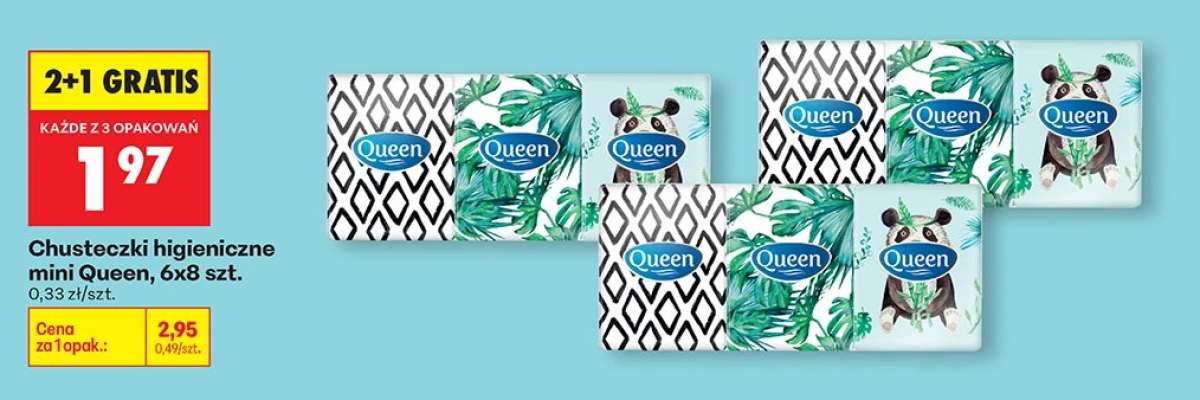 Chusteczki higieniczne mini Queen 6x8 szt