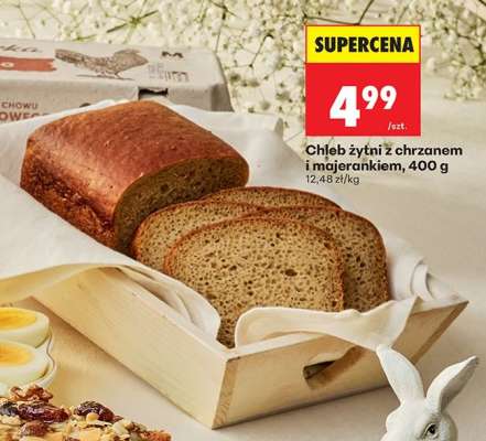 Chleb żytni z chrzanem i majerankiem, 400 g