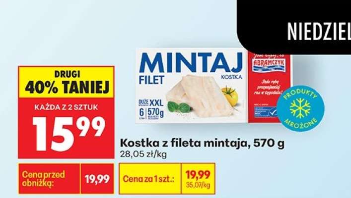 Kostka z fileta mintaja , 570 g