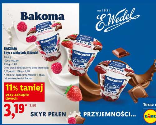 Bakoma Skyr z czekoladą, E.Wedel