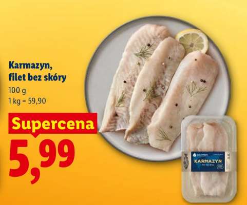Karmazyn, filet bez skóry