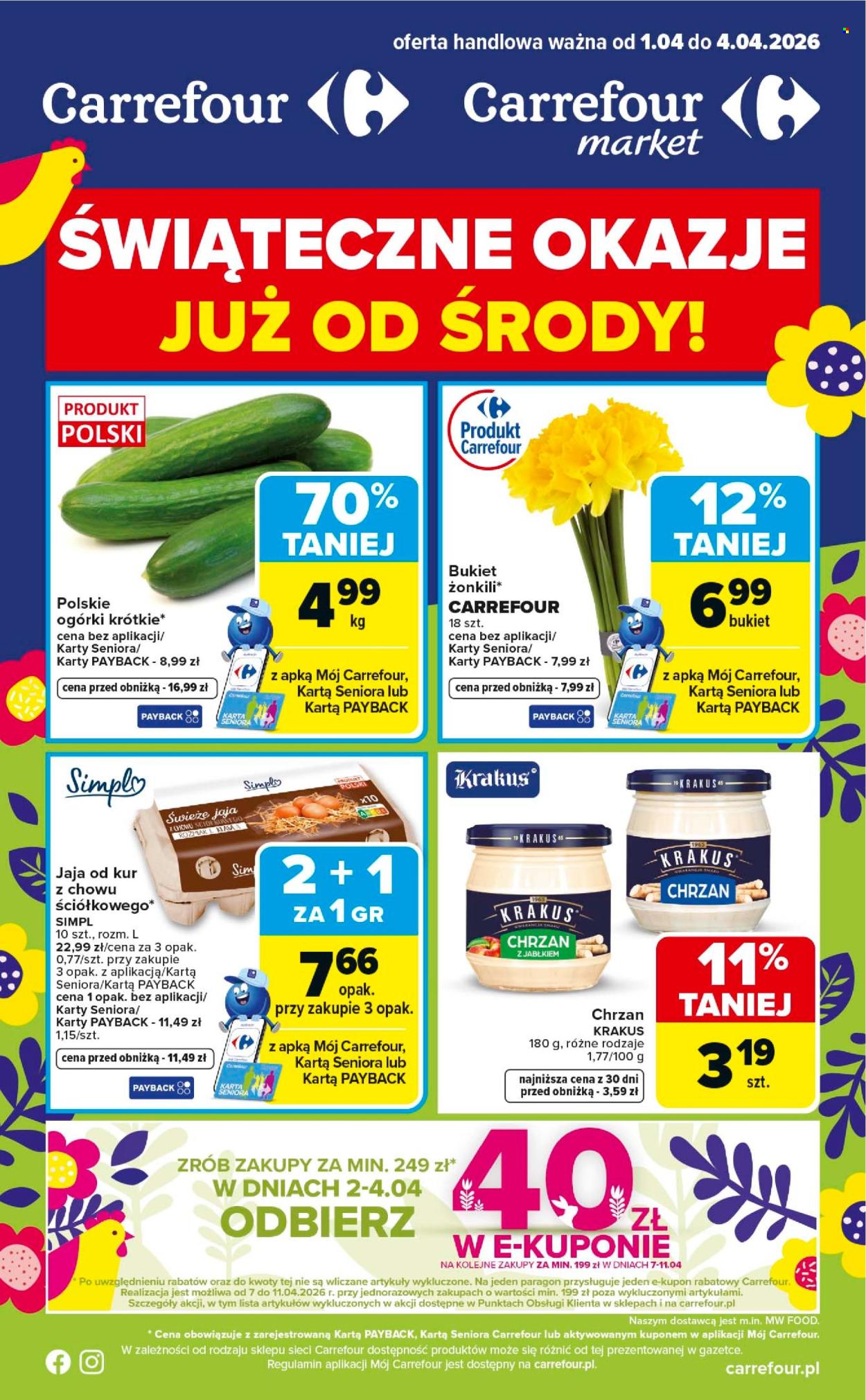 Gazetka Carrefour - 1.04.2026 - 4.04.2026. Strona 1