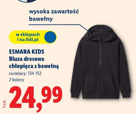 ESMARA KIDS Bluza dresowa chłopięca z bawełną