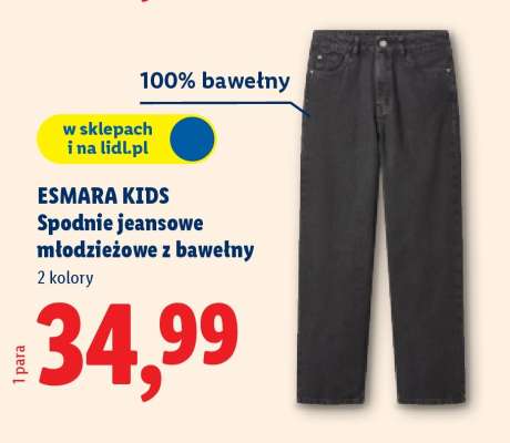 ESMARA KIDS Spodnie jeansowe młodzieżowe z bawełny