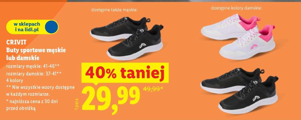 CRIVIT Buty sportowe męskie lub damskie