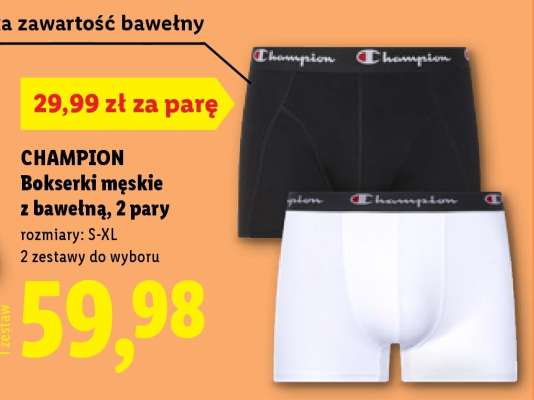 CHAMPION Bokserki męskie z bawełną, 2 pary
