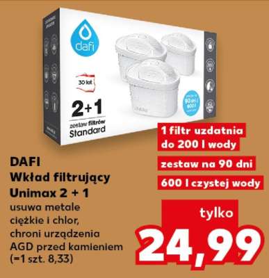 DAFI Wkład filtrujący Unimax 2 + 1