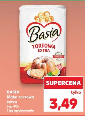 BASIA Mąka tortowa extra typ 405 1 kg opakowanie