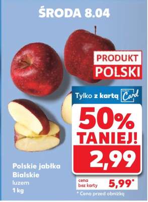 Polskie jabłka Bialskie luzem 1 kg
