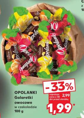 OPOLANKI Galaretki owocowe w czekoladzie 100 g
