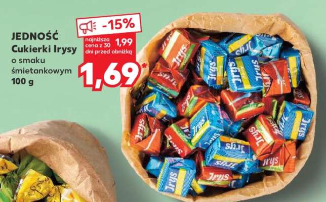 JEDNOŚĆ Cukierki Irysy o smaku śmietankowym 100 g