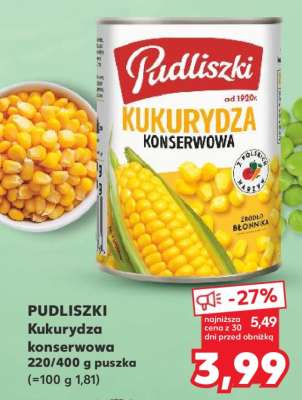PUDLISZKI Kukurydza konserwowa