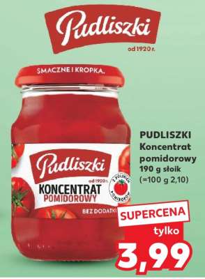 PUDLISZKI Koncentrat pomidorowy 190 g słoik