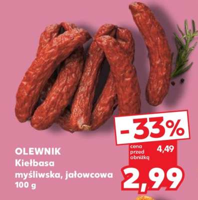 OLEWNIK Kiełbasa myśliwska, jałowcowa 100 g