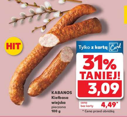 KABANOS Kiełbasa wiejska pieczona 100 g