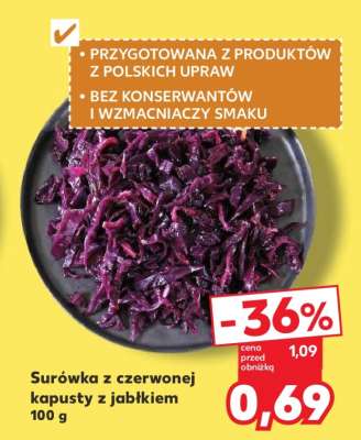 Surówka z czerwonej kapusty z jabłkiem 100 g