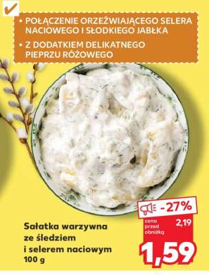 Sałatka warzywna ze śledziem i selerem naciowym 100 g