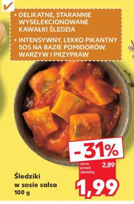 Śledziki w sosie salsa 100 g